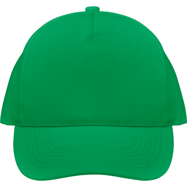 5-Panel Organic Cotton Baseball Cap_GREEN_front