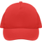 5-Panel Organic Cotton Baseball Cap_RED_front