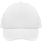 5-Panel Organic Cotton Baseball Cap_WHITE_front
