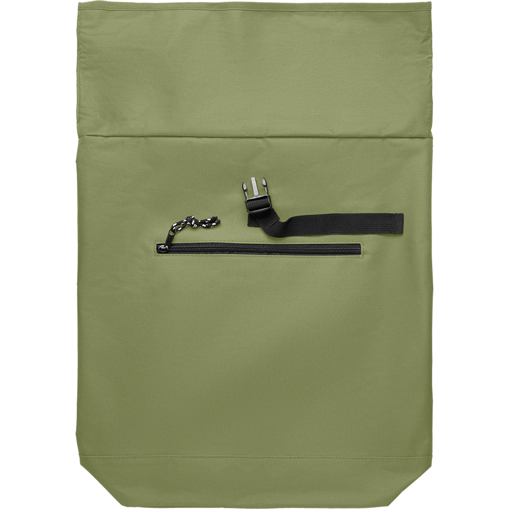 Rolltop Laptop Backpack with Padded Back_ARMY GREEN_front