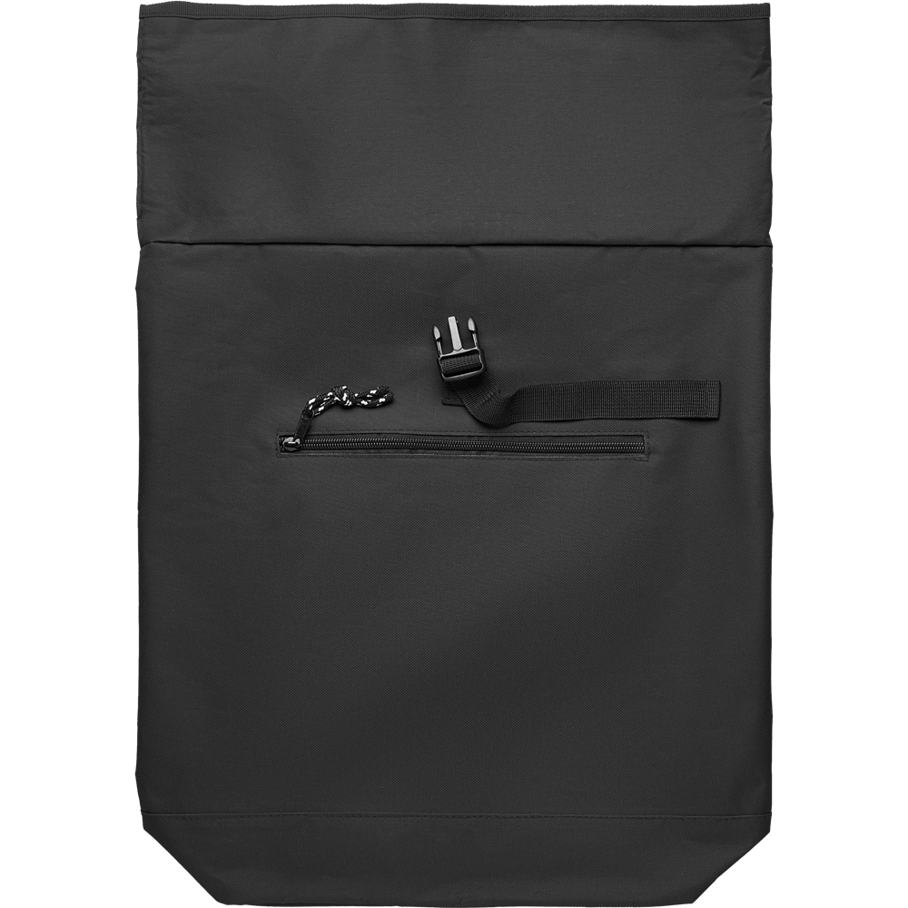 Rolltop Laptop Backpack with Padded Back_BLACK_front