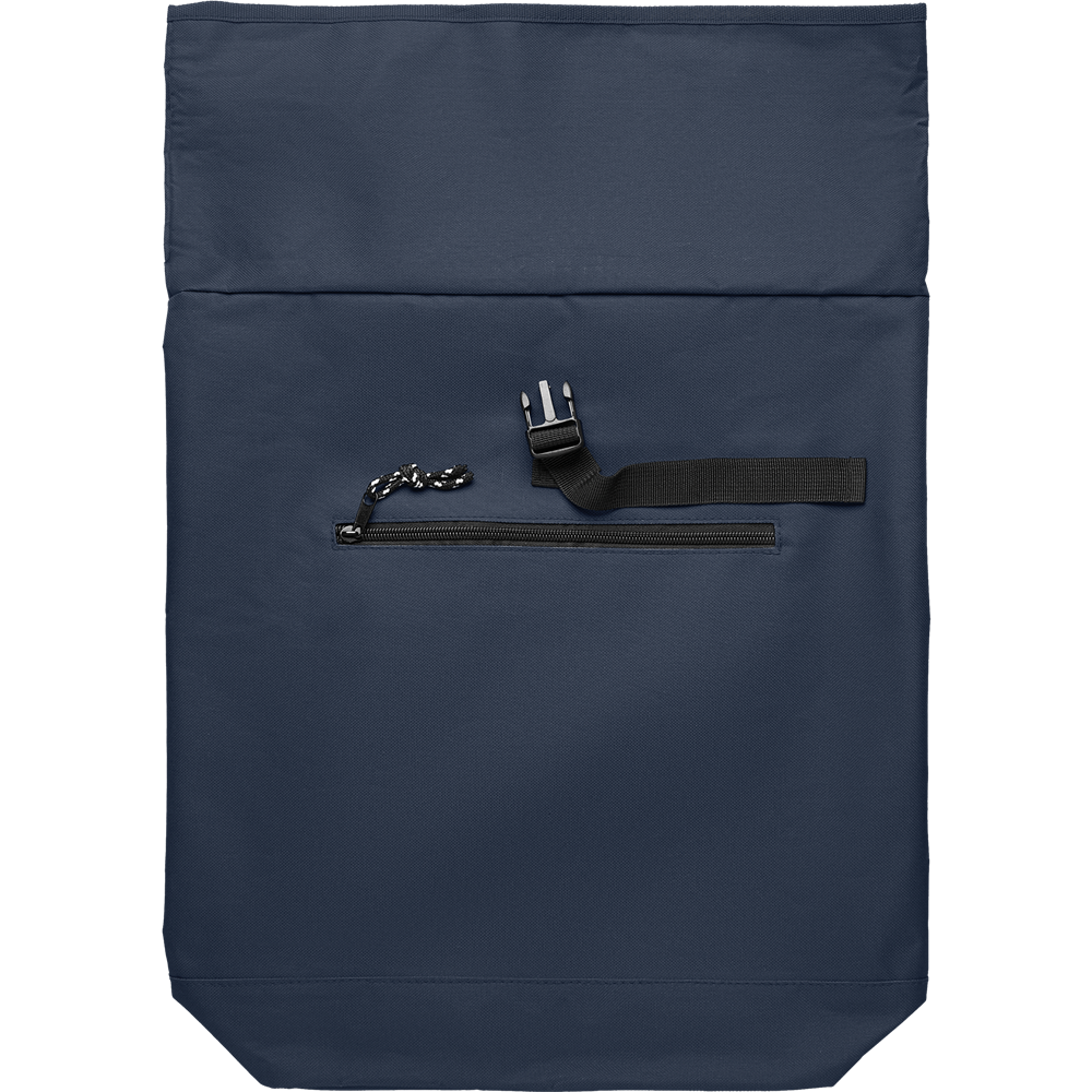 Rolltop Laptop Backpack with Padded Back_BLUE_front