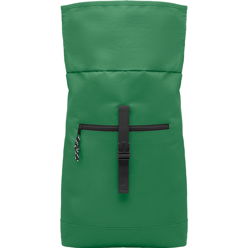 Rolltop Laptop Backpack with Padded Back_DARK GREEN_DETAILEDIMAGE_front_4