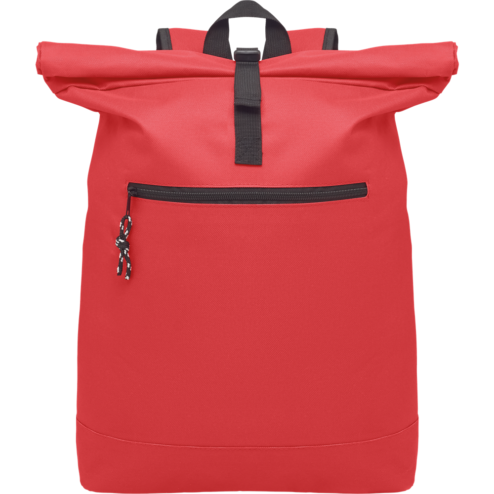 Rolltop Laptop Backpack with Padded Back_RED_DETAILEDIMAGE_front_1