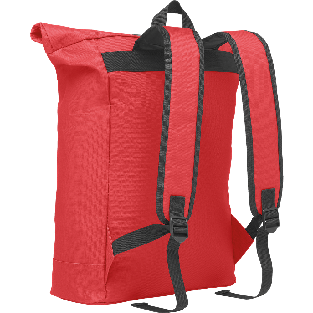 Rolltop Laptop Backpack with Padded Back_RED_DETAILEDIMAGE_front_3