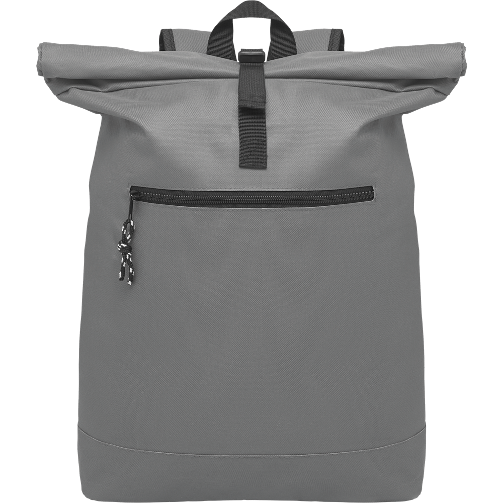 Rolltop Laptop Backpack with Padded Back_STONE GREY_DETAILEDIMAGE_front_1