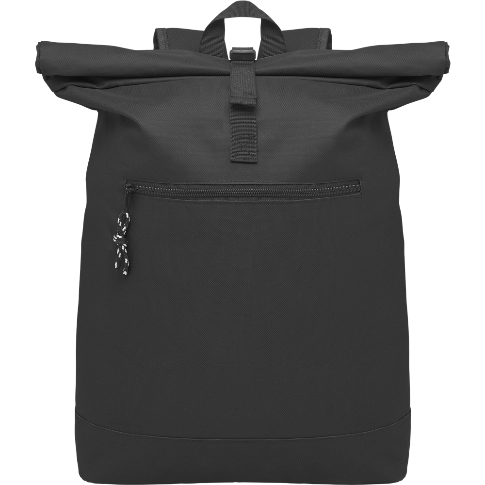 Rolltop Laptop Backpack with Padded Back_BLACK_DETAILEDIMAGE_front_1