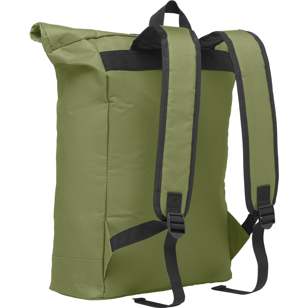 Rolltop Laptop Backpack with Padded Back_ARMY GREEN_DETAILEDIMAGE_front_3