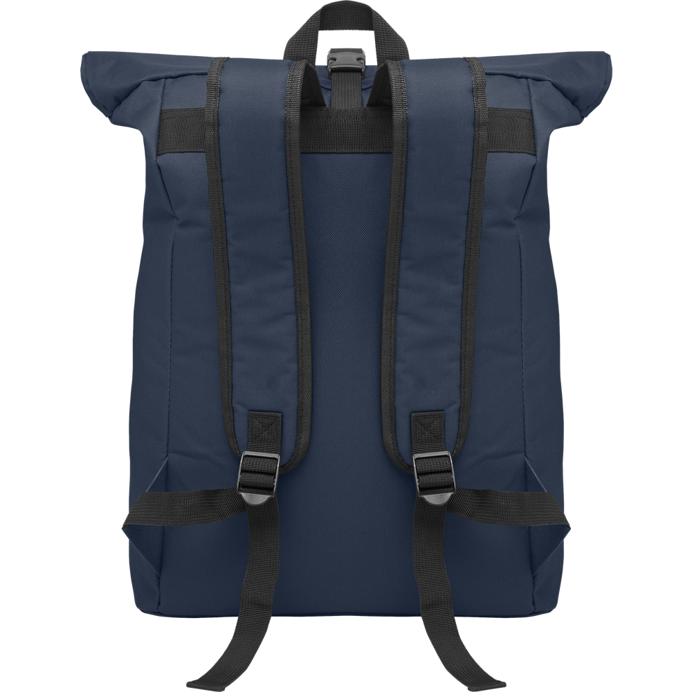 Rolltop Laptop Backpack with Padded Back_BLUE_DETAILEDIMAGE_front_2