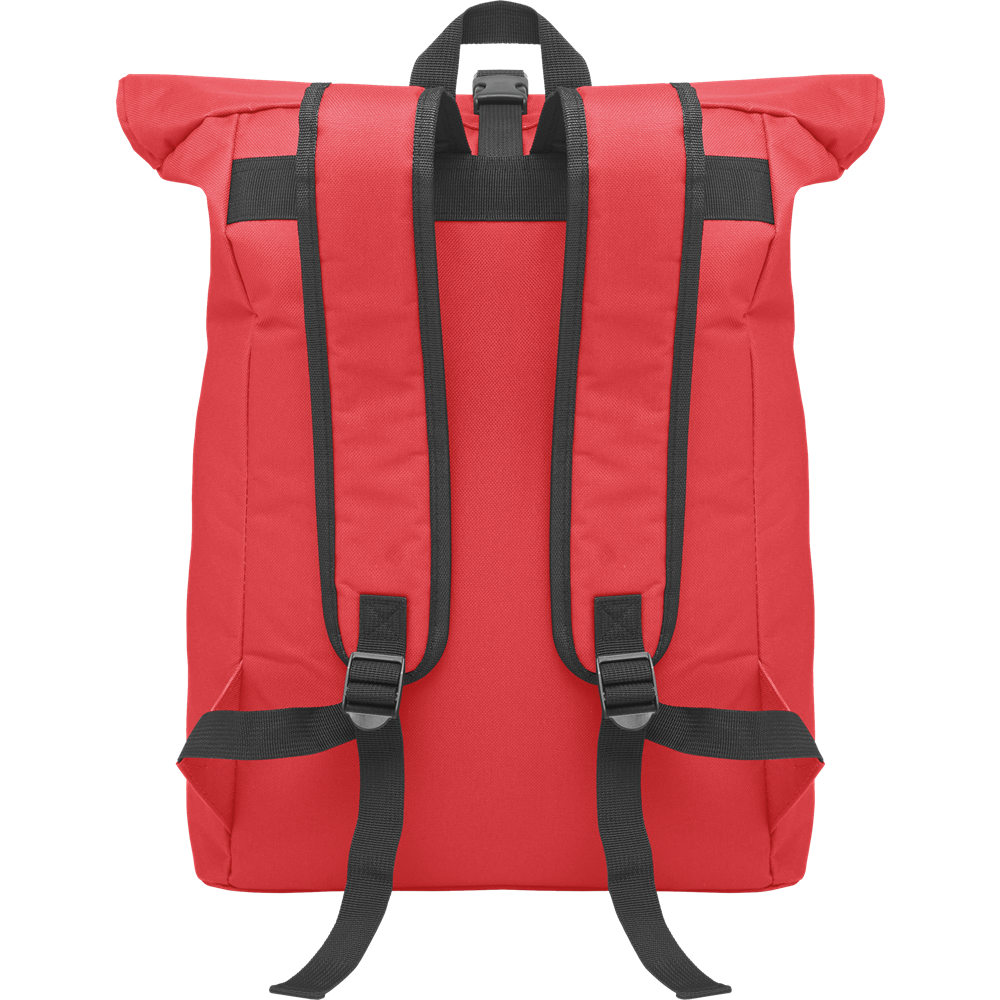 Rolltop Laptop Backpack with Padded Back_RED_DETAILEDIMAGE_front_2