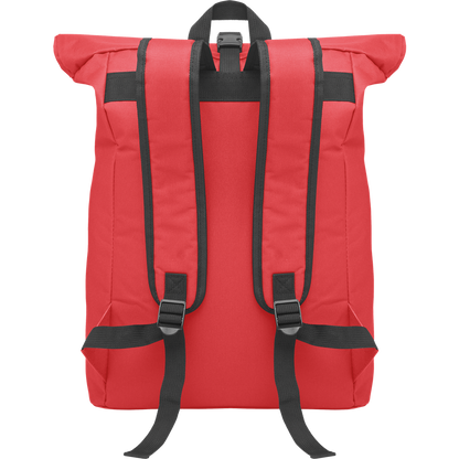 Rolltop Laptop Backpack with Padded Back_RED_DETAILEDIMAGE_front_2