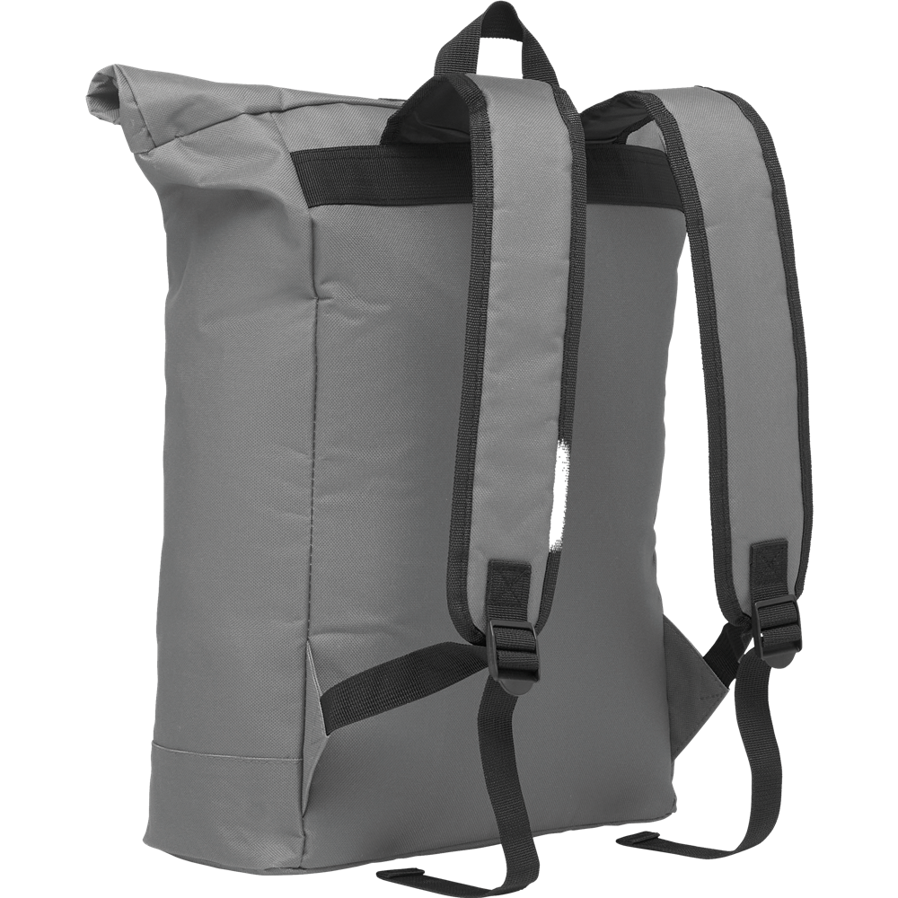 Rolltop Laptop Backpack with Padded Back_STONE GREY_DETAILEDIMAGE_front_3
