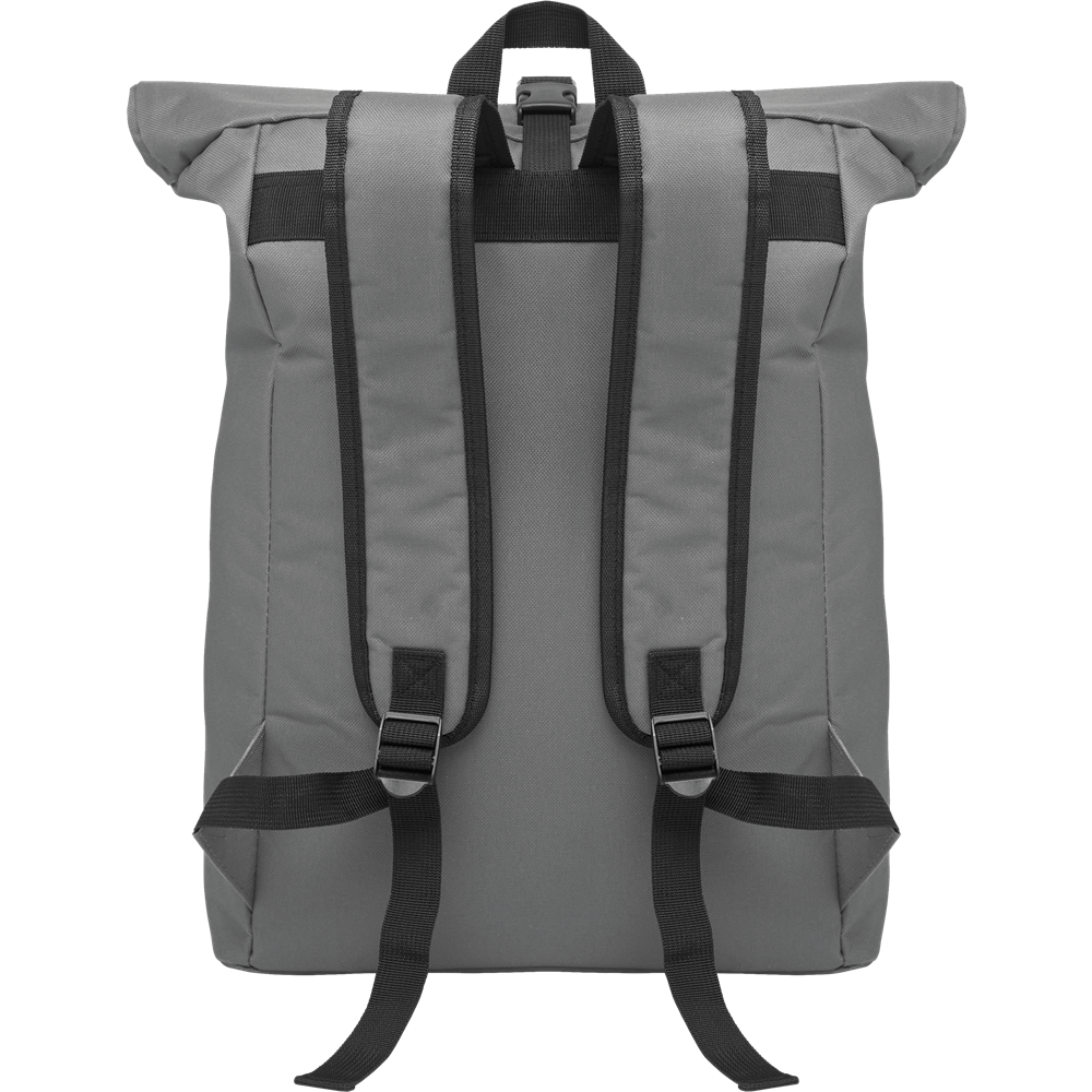 Rolltop Laptop Backpack with Padded Back_STONE GREY_DETAILEDIMAGE_front_2