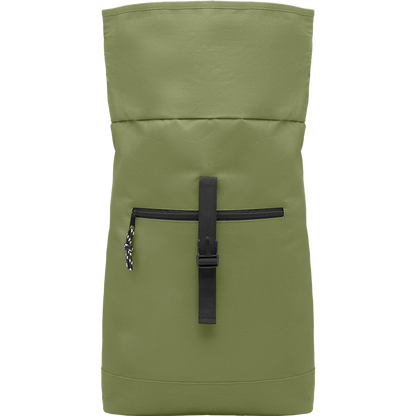 Rolltop Laptop Backpack with Padded Back_ARMY GREEN_DETAILEDIMAGE_front_4