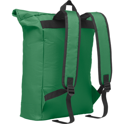 Rolltop Laptop Backpack with Padded Back_DARK GREEN_DETAILEDIMAGE_front_3