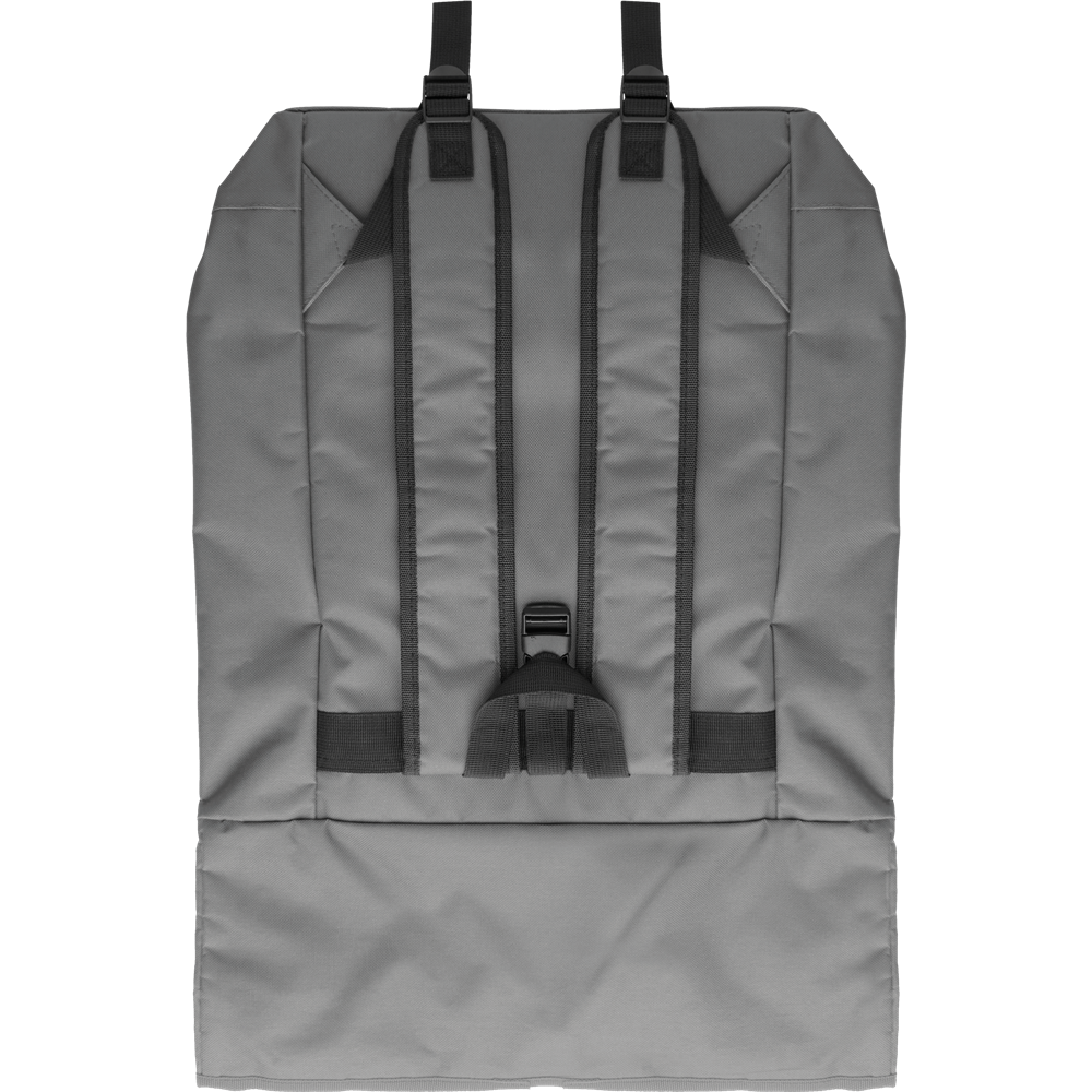 Rolltop Laptop Backpack with Padded Back_STONE GREY_back