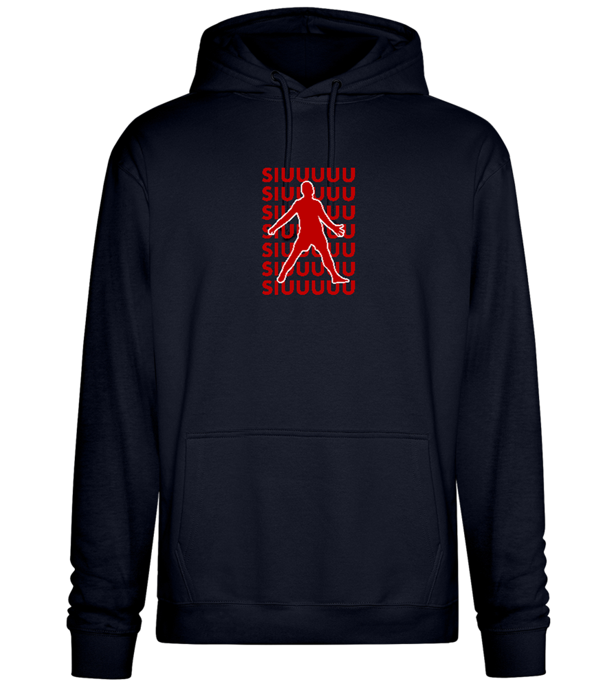 Soccer Celebration Design - Premium Essential Unisex Hoodie_FRENCH NAVY_front