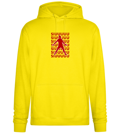 Soccer Celebration Design - Premium Essential Unisex Hoodie_YELLOW_front