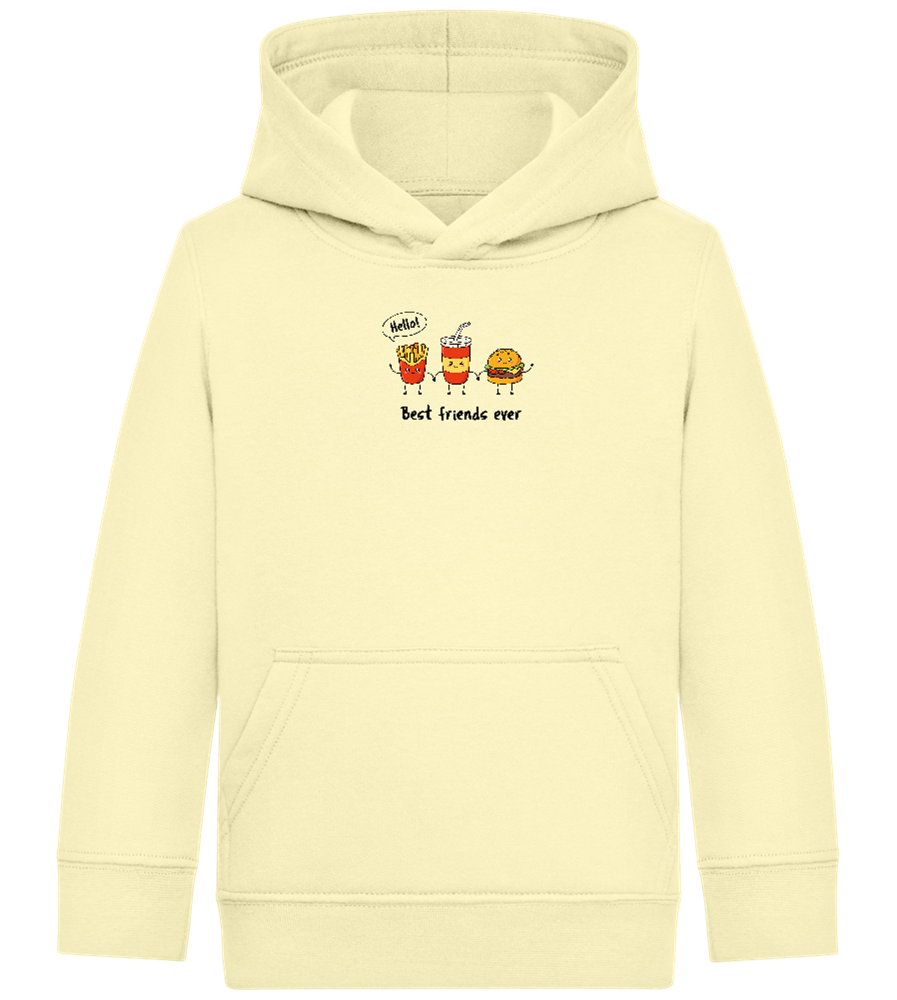 Best Friends Ever Design - Comfort Kids Hoodie_AMARELO CLARO_front