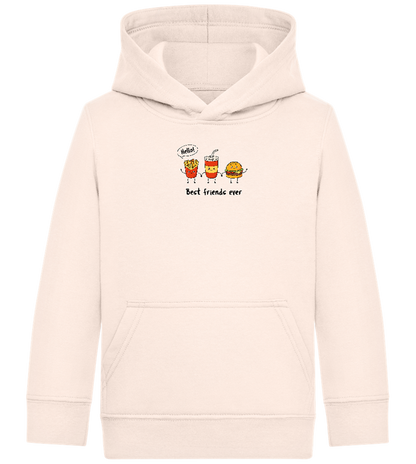 Best Friends Ever Design - Comfort Kids Hoodie_LIGHT PEACH ROSE_front