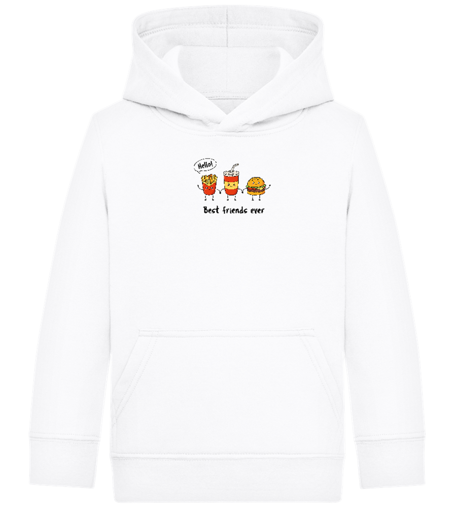 Best Friends Ever Design - Comfort Kids Hoodie_WHITE_front