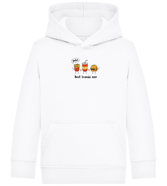 Best Friends Ever Design - Comfort Kids Hoodie_WHITE_front