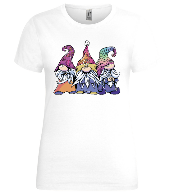 Gnome Crew Design - Premium women's t-shirt_WHITE_front