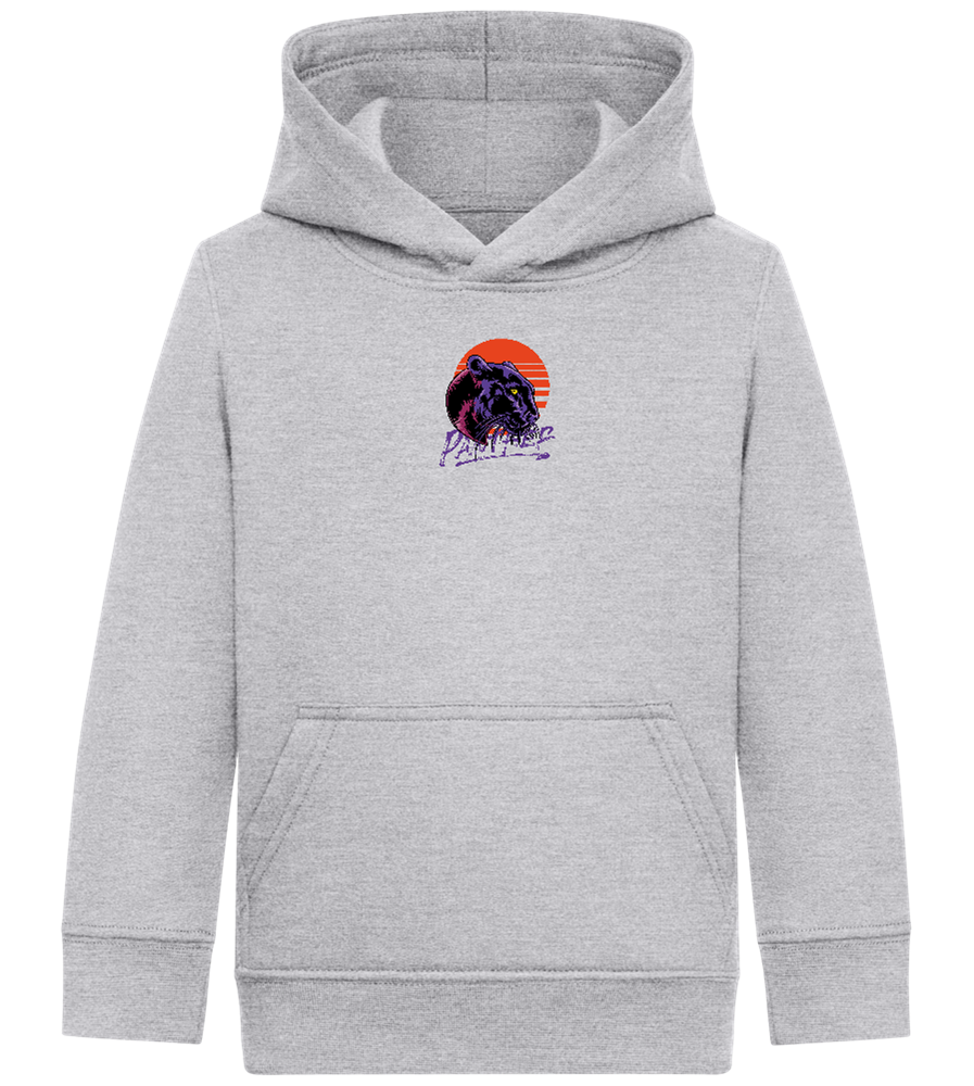 Retro Panther Design - Comfort Kids Hoodie_ORION GREY II_front