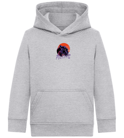 Retro Panther Design - Comfort Kids Hoodie_ORION GREY II_front