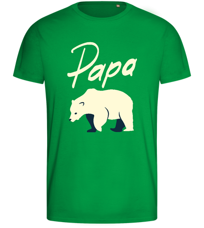 Papa Icebear Design - Basic men's fitted t-shirt_MEADOW GREEN_front