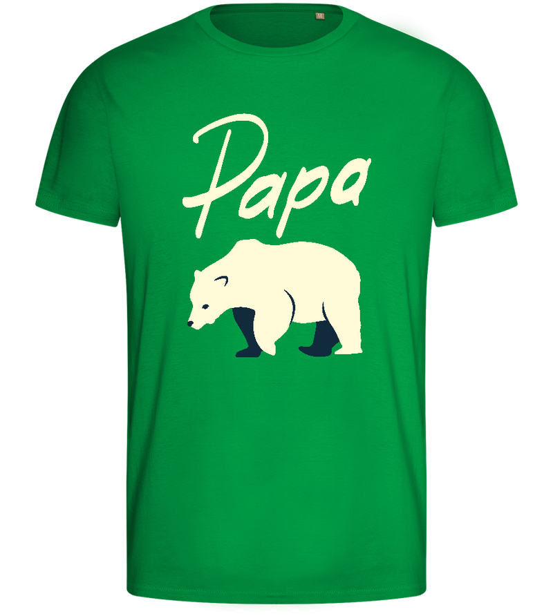 Papa Icebear Design - Basic men's fitted t-shirt_MEADOW GREEN_front