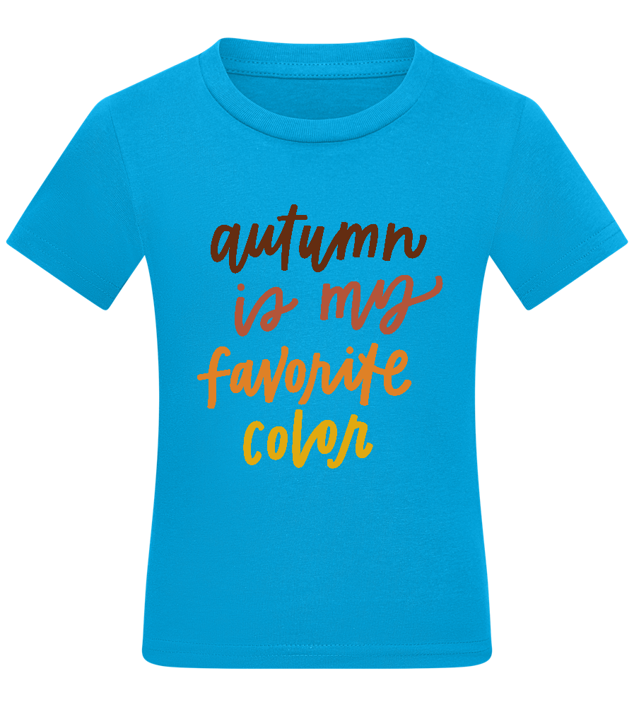 My Favorite Color is Autumn Design - Comfort kids fitted t-shirt_TURQUOISE_front