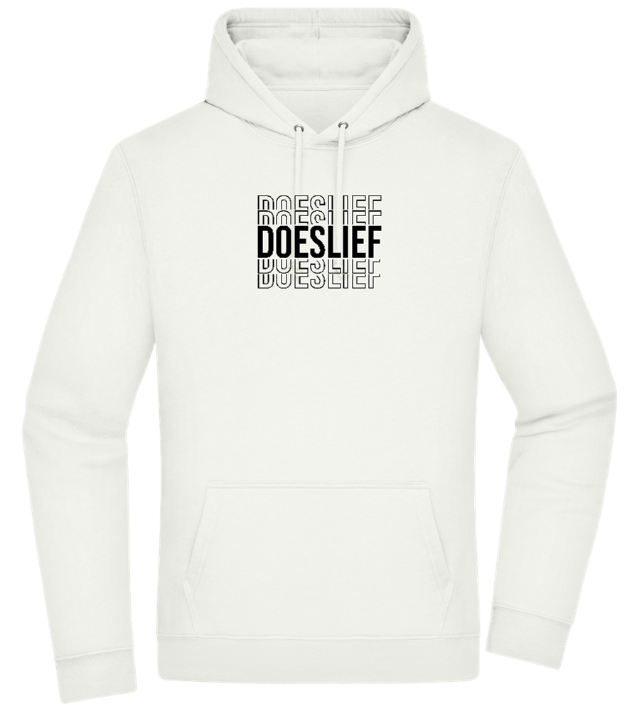 Doeslief Tekst Design - Premium Essential Unisex Hoodie_CREAMY GREEN_front