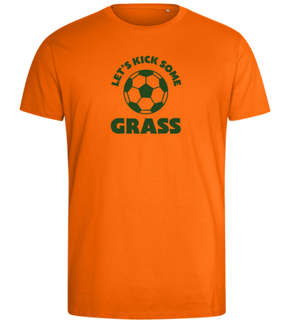 Let's Kick Some Grass Design - Comfort men's fitted t-shirt_ORANGE_front