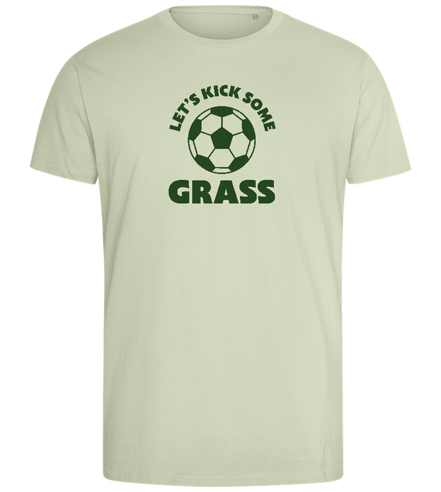 Let's Kick Some Grass Design - Comfort men's fitted t-shirt_SILESTONE_front