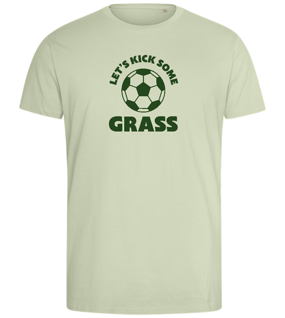 Let's Kick Some Grass Design - Comfort men's fitted t-shirt_SILESTONE_front