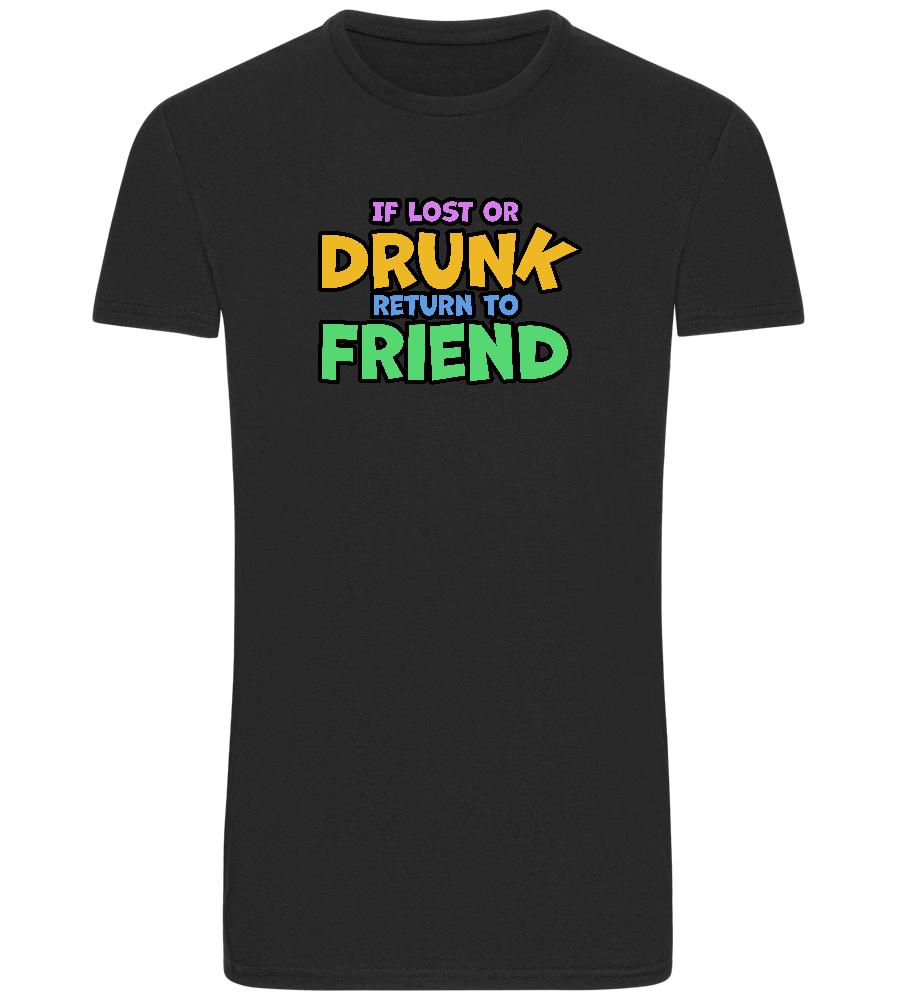 Return to Friend Design - Basic Unisex T-Shirt_DEEP BLACK_front