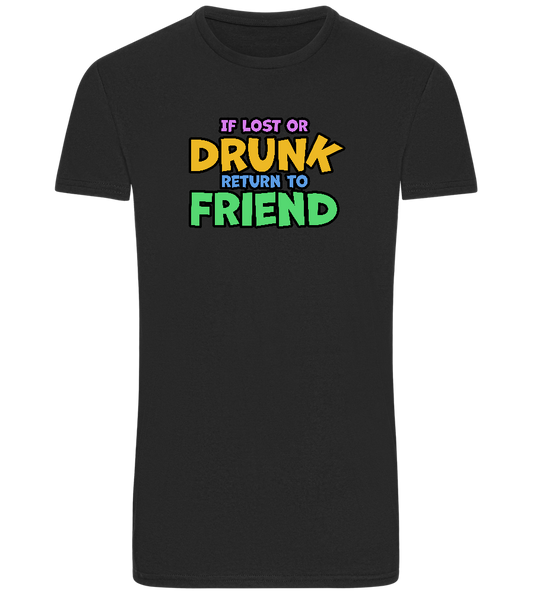 Return to Friend Design - Basic Unisex T-Shirt_DEEP BLACK_front