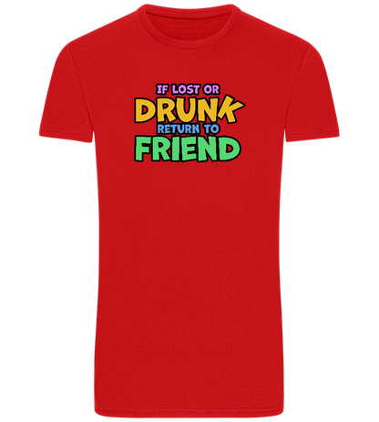 Return to Friend Design - Basic Unisex T-Shirt_RED_front