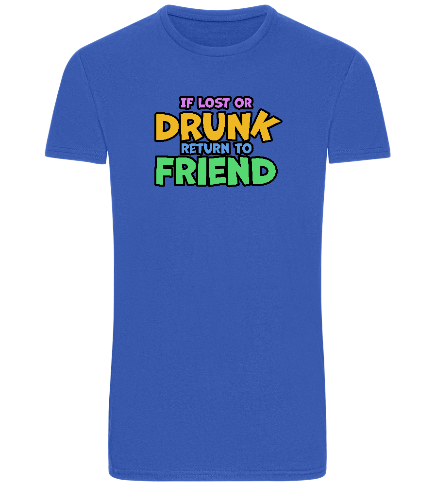 Return to Friend Design - Basic Unisex T-Shirt_ROYAL_front