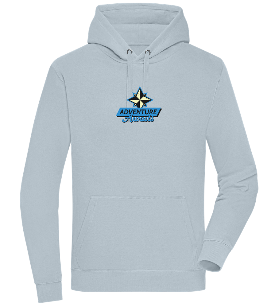 Adventure Awaits Design - Premium unisex hoodie_CREAMY BLUE_front