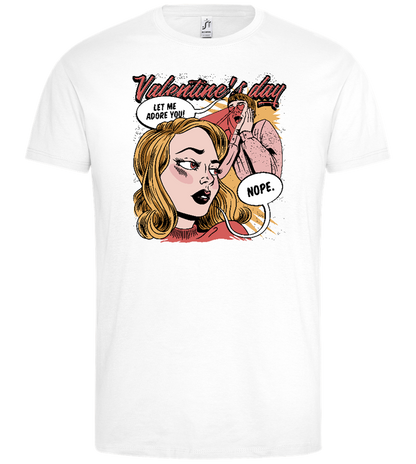 Anti Valentine's Day Comic Design - Premium men's t-shirt_WHITE_front