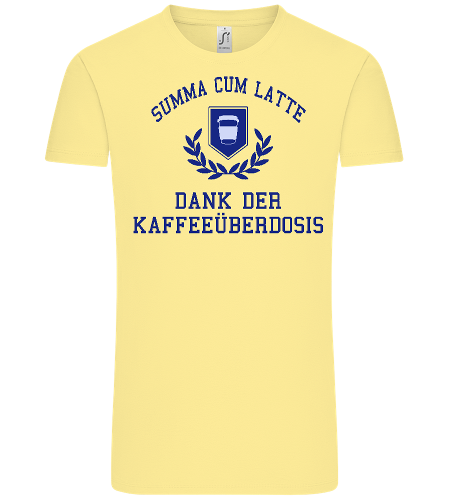 Kaffeeüberdosis Design - Comfort Unisex T-Shirt_AMARELO CLARO_front