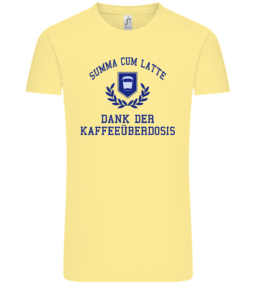 Kaffeeüberdosis Design - Comfort Unisex T-Shirt_AMARELO CLARO_front