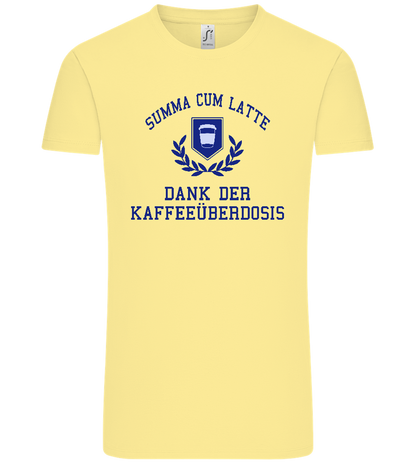 Kaffeeüberdosis Design - Comfort Unisex T-Shirt_AMARELO CLARO_front