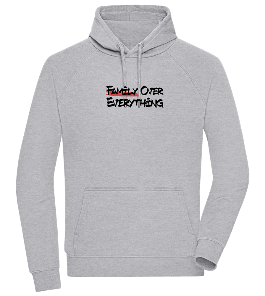 Family over Everything Design - Comfort unisex hoodie_ORION GREY II_front