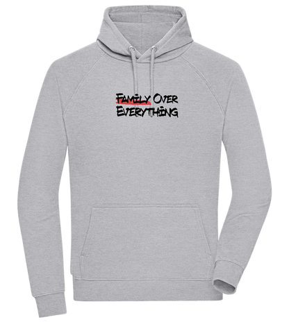 Family over Everything Design - Comfort unisex hoodie_ORION GREY II_front