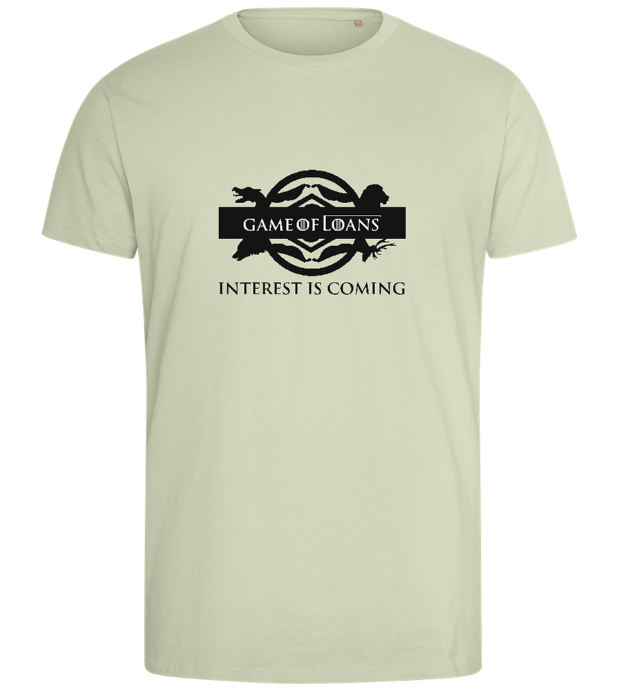 Interest is Coming Design - Comfort men's fitted t-shirt_SILESTONE_front