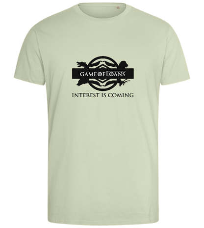 Interest is Coming Design - Comfort men's fitted t-shirt_SILESTONE_front