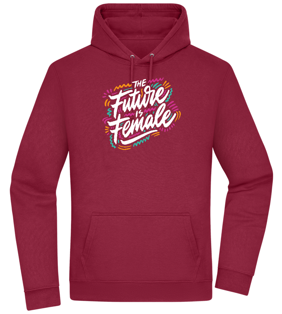 Future Is Female Design - Premium Essential Unisex Hoodie_BORDEAUX_front